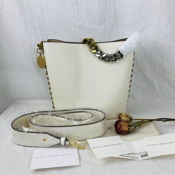 NWT Stella McCartney Frayme Tote bag in Off White - Picture 1 of 13
